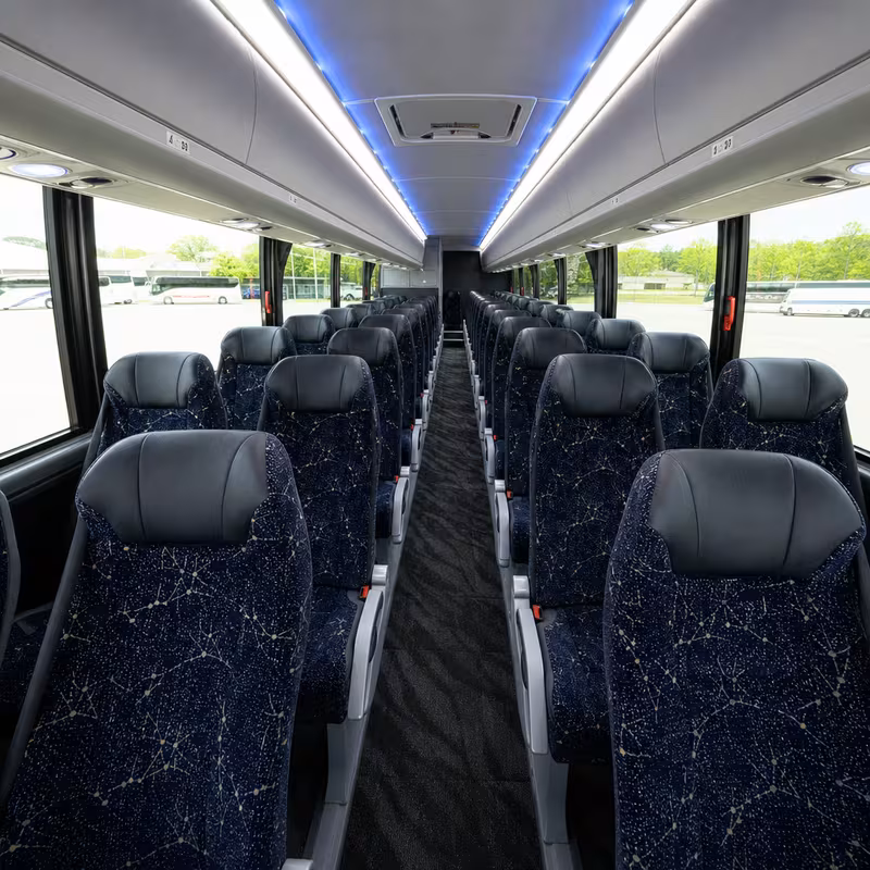 40-56 Passenger Charter Bus Interior