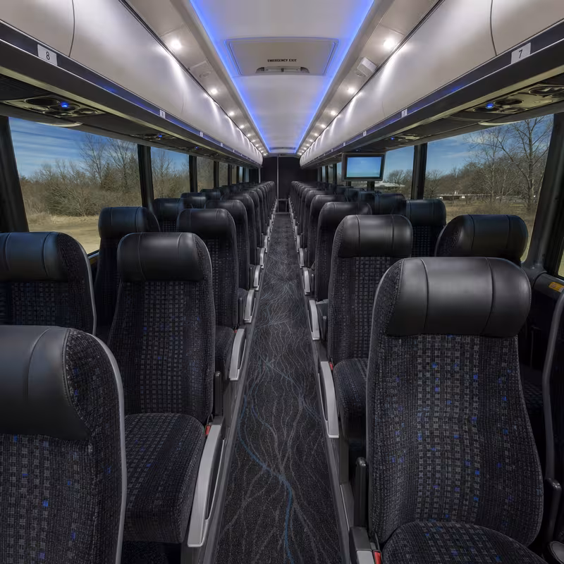 40-56 Passenger Charter Bus Interior