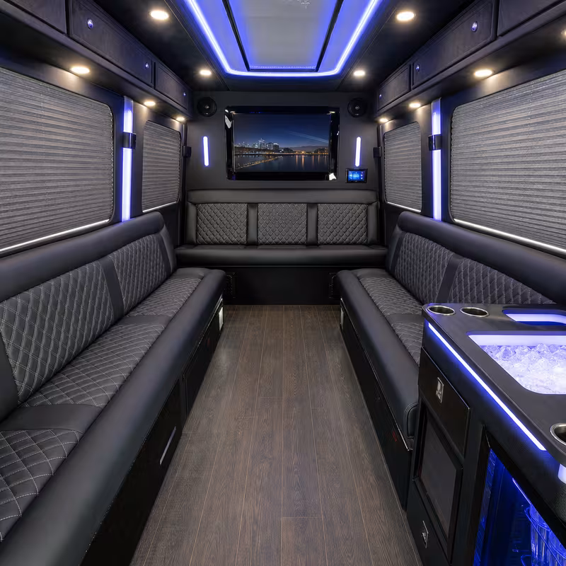 14 Passenger Sprinter Limo Interior